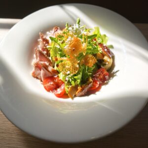Салат с ростбифом и  маринованными грибочками